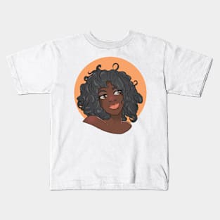 Brown Eyed Woman Kids T-Shirt